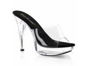 Fabulicious TWI18G_S 9 1 in. Platform Glitter Peep Toe Pump Shoe with 80s New Wave Silver Size 9