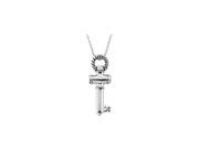 Fine Jewelry Vault UBPDSR41715AG The Covenant Father Purity Key Pendant in 925 Sterling Silver 29.50 x 11 mm. with 18 in. Chain