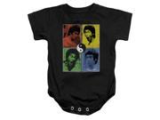 Trevco Bruce Lee Enter Color Block Infant Snapsuit Black Medium 12 Months
