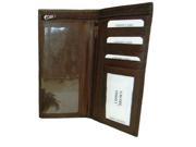 Leather In Chicago CB9004 BRN Cowhide Leather Checkbook Cover Brown