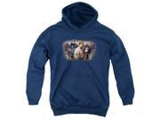 Trevco The Hobbit Hobbit Rally Youth Pull Over Hoodie Navy Large