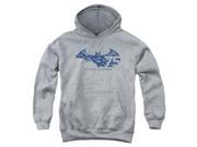 Trevco Batman 75 Year Collage Youth Pull Over Hoodie Athletic Heather Extra Large