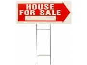Hy ko RS 801 10 in. X 24 in. Red White House for Sale Sign