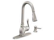 Moen 1924224 Kitchen Faucet Single Pullout Stainless Steel