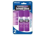 Bazic Products 2022 144 BAZIC 21g 0.7 Oz. Large Washable Purple Glue Stick 2 Pack Case of 144