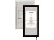 AARCO Products LODCC3648RBA Indoor Outdoor Enclosed Aluminum Bulletin Board With LED Lighting