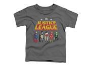 Trevco Jla Standing Below Short Sleeve Toddler Tee Charcoal Medium 3T