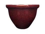 Myers Industries 204757 16 in. Pizzazz Pop Resin Pottery Planter Warm Red
