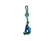 Bulk Buys OC433 8 Dog Rope Toy With Ball and Rubber Spikes
