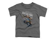 Trevco Jla Deathstroke Retro Short Sleeve Toddler Tee Charcoal Large 4T