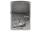 Fox Outdoor 86 14013 Air Craft Carrier Zippo Lighter Satin Chrome