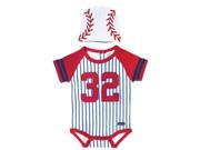 SOZO Baseball Bodysuit Cap Set 0 3 Months