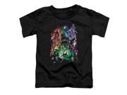 Trevco Green Lantern The New Guardians Short Sleeve Toddler Tee Black Large 4T