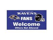 Fan Creations N0617 Baltimore Ravens Fans Welcome Sign