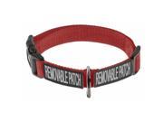 Dogline N0410 3 Omega Nylon Collar With Space For Removable Patches Red 1 x 14 18 in.