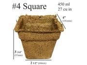 CowPots 4 in. Square Pot 450 ml 27 Cubic Inch