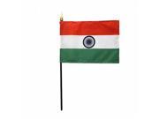Annin Flagmakers 210066 4 x 6 in. Eb India Mounted 12 Pack