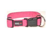 Dogline M8003 7 11 17 L x 0.63 W in. Comfort Microfiber Flat Collar Pink