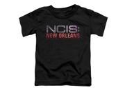 Trevco Ncis New Orleans Neon Sign Short Sleeve Toddler Tee Black Medium 3T