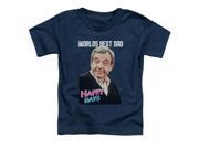 Trevco Happy Days Best Dad Short Sleeve Toddler Tee Navy Large 4T