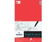 Canson C100510874 11 in. x 17 in. Graph and Layout Sheet Pad