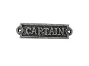 Handcrafted Model Ships k 0164A silver 6 in. Cast Iron Captain Sign Antique Silver