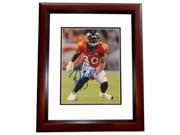 8 x 10 in. Brian Dawkins Autographed Denver Broncos Photo Mahogany Custom Frame