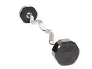 Troy Barbell TZB 020R 12 Sided Rubber Encased Ez Curl Contoured Barbell 20 Pounds