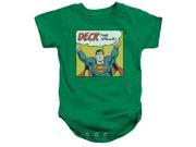 Trevco Dc Deck The Halls Infant Snapsuit Kelly Green Small 6 Mos