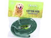Coastal Pet Products 827902 Train Right Cotton Web Training Leash Green 6 ft.