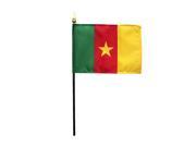 Annin Flagmakers 210025 4 x 6 in. Eb Cameroon Mounted Pack Of 12