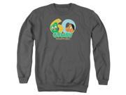 Trevco Gumby 60Th Adult Crew Sweat Tee Charcoal Small