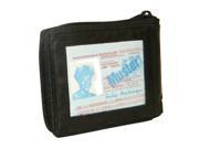 Leather In Chicago LICW108 BLK Mens Zippered Wallet with Outside Window ID Black