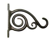 Panacea 85635 6 in. Brushed Bronze Cast Aluminum Hanging Plant Bracket With Scrolls