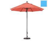 March Products EFFO908 SA26 9 ft. Complete Fiberglass Pulley Open Market Umbrella Black and Pacifica Capri