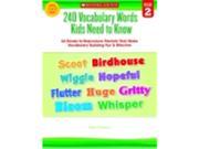 Scholastic 240 Vocabulary Words Kids Need To Know Grade 2