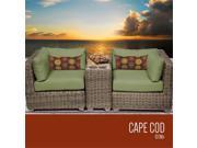 TKC Cape Cod 3 Piece Outdoor Wicker Patio Furniture Set