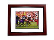 8 x 10 in. Montee Ball Autographed Wisconsin Badgers Photo Mahogany Custom Frame