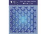 Judikins KS 49 6 in. Square Kite Stencil Retro Squares