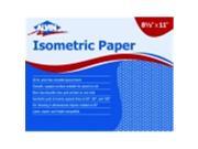 Alvin Isometric Sketch Paper 8.5 x 11 in. Non Photo Blue Grid Pack 100