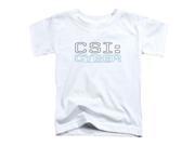 Trevco Csi Cyber Cyber Logo Short Sleeve Toddler Tee White Medium 3T