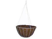 Panacea 88504 14 in. Round Growers Hanging Basket White