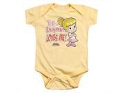Archie Babies Everyone Loves Me Infant Snapsuit Soft Yellow Extra Large 24 Mos