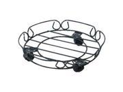 Panacea 89229TV 12 in. Black Round Plant Caddy With Wheels