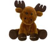 First Main 7703 7 in. Sitting Floppy Friends Moose Plush Toy