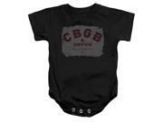 Trevco Cbgb Crumbled Logo Infant Snapsuit Black Small 6 Mos