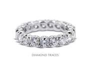 Diamond Traces UD EWB299 8357 18K White Gold 4 Prong Setting 1.26 Carat Total Natural Diamonds Classic Eternity Ring