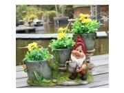 SINTECHNO Cute Gnome with Staircase of Three Flower Pots