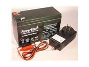 PowerStar PS12 9 F120 010 W Peg Perego 12V 9Ah Sla Battery 12V 1A Charger Com