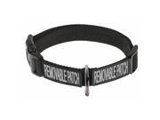 Dogline N0412 1 Omega Nylon Collar With Space For Removable Patches Black 1 x 20 26 in.